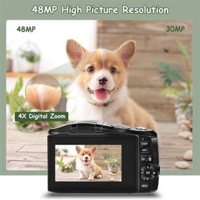 img 3 attached to 📷 High-Resolution Vlogging Camera: 48MP, 2.7K Full HD, 3.0 Inch Screen, 1500mAh Rechargeable Battery