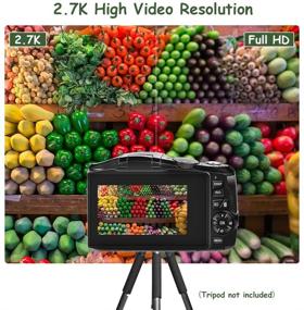 img 2 attached to 📷 Камера для видеоблоггинга с высоким разрешением: 48 МП, 2.7K Full HD, 3.0-дюймовый экран, 1500 мАч аккумулятор.