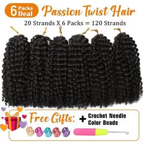 Passion Twist Hair Water Wave Crochet Braids for Black Women 6 Packs 8 Inch  Shor