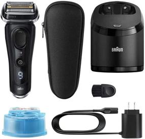 img 1 attached to Braun Series 9 Shaver 9310CC with Clean and Charge System - The Ultimate Solution for Effortless Grooming