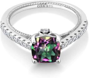 img 4 attached to 💍 Gemstone King Sterling Engagement Women's Jewelry: Enhancing Weddings & Engagements