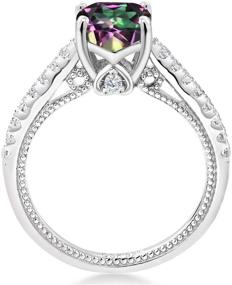 img 2 attached to 💍 Gemstone King Sterling Engagement Women's Jewelry: Enhancing Weddings & Engagements