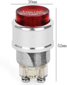 img 1 attached to 🚗 Jtron 12V 20A Racing Car Vehicle Engine Start Push Button Switch Ignition Starter - Momentary Start Switch with Red LED Light (Red)