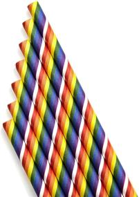 img 3 attached to 🌈 Long-Lasting Rainbow Paper Straws – 12+ Hours Durability, Biodegradable & Eco-Friendly – 200-Pack Colored Pride Party Straws – Perfect for Parties, Everyday Home Use