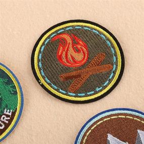 img 2 attached to Personalized Travel Camping Bear Military BA 9 PCS Embroidered Sew On/Iron On Patch | Get Lost in Nature Mountain Patches for Shirts, Jackets, Jeans, and Backpacks