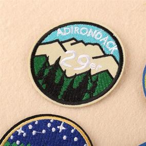 img 1 attached to Personalized Travel Camping Bear Military BA 9 PCS Embroidered Sew On/Iron On Patch | Get Lost in Nature Mountain Patches for Shirts, Jackets, Jeans, and Backpacks