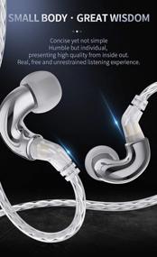 img 3 attached to BLON Mini Extra Bass Earbuds In Ear Monitor HiFi 6Mm Lightweight Diaphragm Dynamic Driver Earphone Small Volume Big Power Headphone With Detached Plated-Copper Cable Wired Earphone