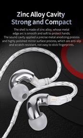 img 2 attached to BLON Mini Extra Bass Earbuds In Ear Monitor HiFi 6Mm Lightweight Diaphragm Dynamic Driver Earphone Small Volume Big Power Headphone With Detached Plated-Copper Cable Wired Earphone