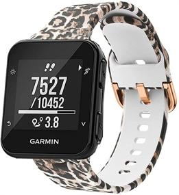img 1 attached to 🏃 Sport Smart Watch Strap: Silicone Fashion Print Replacement Bands Compatible with Garmin Forerunner 35