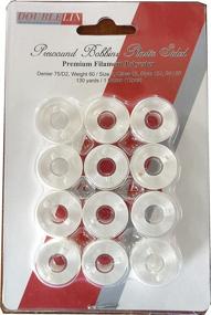 img 1 attached to 🧵 Doublelin Prewound Bobbin, Size A, Class 15, Style 15J, SA156, White, Plastic Sided, 75D/2 Polyester, 140 Yards, Pack of 12