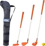 🏌️ konday kids golf clubs set - complete yard sports tools with 3 clubs, carry bag, and soft balls logo