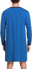 img 1 attached to 👕 Men's Sykooria Nightshirt Sleepwear – Lounge & Nightgown for Optimal Comfort