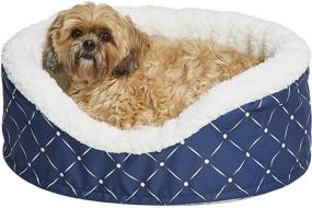 img 4 attached to Ultimate Comfort for Your Furry Friends: MidWest Homes for Pets CU25BLD Couture Orthopedic Cradle Pet Bed, Ideal for Small Dogs & Cats