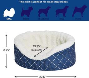 img 2 attached to Ultimate Comfort for Your Furry Friends: MidWest Homes for Pets CU25BLD Couture Orthopedic Cradle Pet Bed, Ideal for Small Dogs & Cats