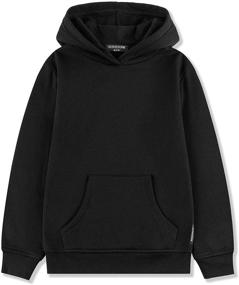 img 4 attached to 👕 ALWAYSONE Kids Soft Brushed Fleece Hooded Sweatshirt: Stylish Casual Sweater Jacket for Boys and Girls, Ages 3-12