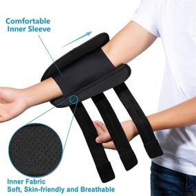 img 1 attached to 👍 Premium Elbow Brace for Cubital Tunnel Syndrome, Ulnar Nerve Support | Stabilizer Brace for Fixing Elbow, Night Splint Prevents Excessive Bending | Universal Fit for Women & Men (S/M)