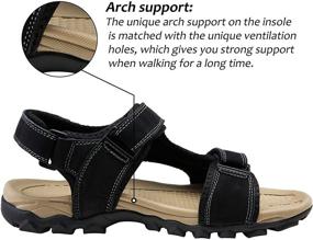 img 2 attached to Waterproof Athletic Leather Sandals by Jousen