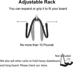 img 2 attached to 🛹 Skateboard Wall Hanger - Wall Storage Clip & Rack Mount for Skateboard and Longboard - 1 Pack