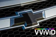 🔳 enhance your chevy with vvivid xpo matte black bowtie logo wrap kit (2 rolls (11.8 inch x 4 inch)) logo
