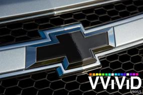 img 3 attached to 🔳 Enhance Your Chevy with VViViD XPO Matte Black Bowtie Logo Wrap Kit (2 Rolls (11.8 Inch x 4 Inch))