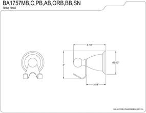 img 1 attached to Кингстон Брасс BA1757C Геритедж Полированный