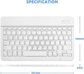 img 3 attached to 🔌 Улучшите свой Amazon Fire HD 10 с нашей тонкой портативной беспроводной клавиатурой - аккумулятор на подзарядке - белый