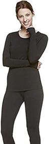 img 1 attached to Womens Microfiber Fleece Thermal Underwear Sports & Fitness and Other Sports