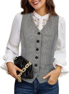 👗 vintage women's waistcoat with full lining - formal business dress suits, button-down steampunk vest logo