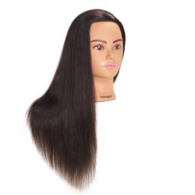 img 3 attached to 👩 Hairingrid 24"-26" 100% Human Hair Mannequin Head: Professional Cosmetology Training Tool with Free Clamp Holder (R71906LB0218H)