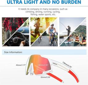 img 2 attached to 🕶️ SAVADECK Polarized Sports Sunglasses: Premium 5 Lens Men's and Women's Cycling Glasses for Running, Baseball, Golf, and Driving