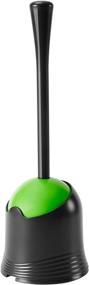 img 4 attached to Drip-Free Toilet Brush with Hideaway Holder - Compact Toilet Cleaner Brushes for Deep Cleaning