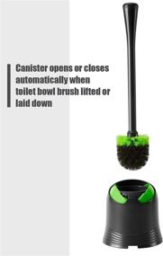 img 3 attached to Drip-Free Toilet Brush with Hideaway Holder - Compact Toilet Cleaner Brushes for Deep Cleaning