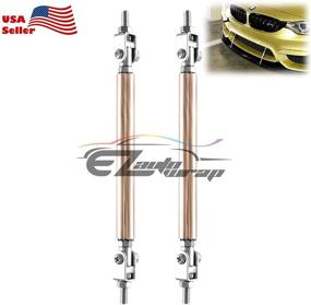 img 3 attached to 🌹 EZAUTOWRAP Rose Gold Adjustable 6-8 Inch Front/Rear Frame Bumper Lip Splitter Strut Rod Support Bar