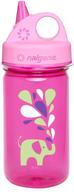 nalgene grip 'n gulp bottle, 12oz - pink elephant, enhanced seo logo