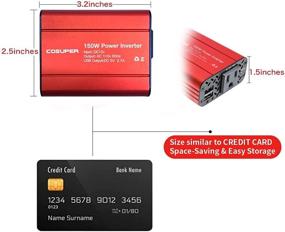 img 3 attached to Soyond 150W Power Inverter For Car DC 12V To 110V AC Car Converter With 4