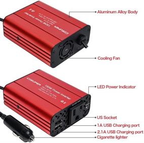img 2 attached to Soyond 150W Power Inverter For Car DC 12V To 110V AC Car Converter With 4