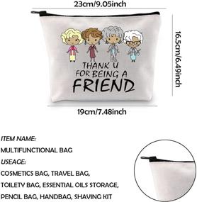 img 3 attached to 🎁 Golden Cosmetics Travel Bag - Perfect Birthday Gift for Your Best Friend (BFF)