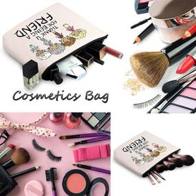 img 2 attached to 🎁 Golden Cosmetics Travel Bag - Perfect Birthday Gift for Your Best Friend (BFF)