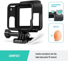 img 2 attached to Корпус крепления Wealpe Frame Mount для камер GoPro Hero 7 Black/Silver/White, Hero 6, Hero 5, Hero (2018): включая защитный крышечку для объектива