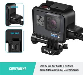 img 1 attached to Корпус крепления Wealpe Frame Mount для камер GoPro Hero 7 Black/Silver/White, Hero 6, Hero 5, Hero (2018): включая защитный крышечку для объектива
