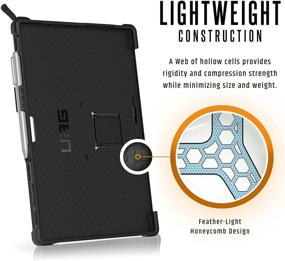 img 1 attached to 📱 Rugged UAG Case for Microsoft Surface Pro 7 Plus/7/6/5/4 - Military Grade Protection, Aluminum Stand, Black