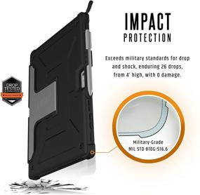 img 3 attached to 📱 Rugged UAG Case for Microsoft Surface Pro 7 Plus/7/6/5/4 - Military Grade Protection, Aluminum Stand, Black