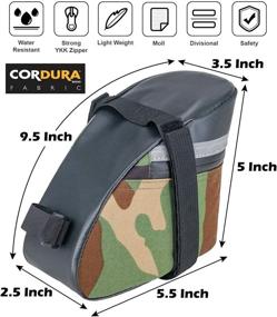 img 2 attached to 🚲 Rough Enough Bike Saddle Bag with Zipper: Waterproof Cordura Under Seat Storage for Mountain Bike