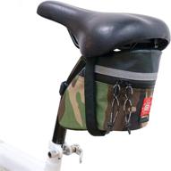 🚲 rough enough bike saddle bag with zipper: waterproof cordura under seat storage for mountain bike logo