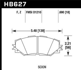 img 1 attached to 🦅 Hawk Performance HB627F.690 HPS Производительность Керамические тормозные накладки: Максимальная мощность торможения и долговечность