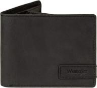 💼 stylish wrangler leather bifold wallet: men's essential for wallets, cards & money organization logo