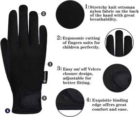 img 3 attached to 🐴 ChinFun Kids Horse Riding Gloves - Boys & Girls Equestrian Horseback Gloves for Children & Youth - Ideal Mitts for Outdoor Biking, Cycling, and Gardening