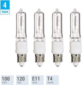 img 3 attached to 💡 Buy the (Pack of 4) Q100CL/MC - 100 Watt JD T4 E11 Mini Candelabra Base 120V Clear Light Bulbs Online