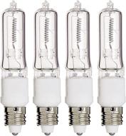 💡 buy the (pack of 4) q100cl/mc - 100 watt jd t4 e11 mini candelabra base 120v clear light bulbs online логотип