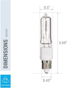 img 2 attached to 💡 Buy the (Pack of 4) Q100CL/MC - 100 Watt JD T4 E11 Mini Candelabra Base 120V Clear Light Bulbs Online